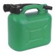 Green Plastic Fuel Can 5 Litre